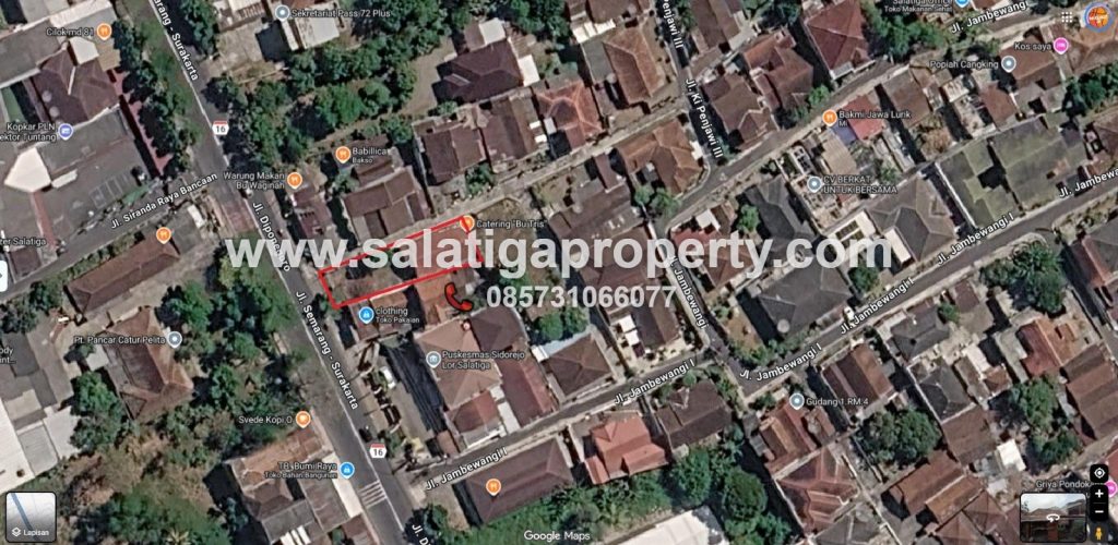 JUAL RUMAH PINGGIR JL. DIPONEGORO SALATIGA